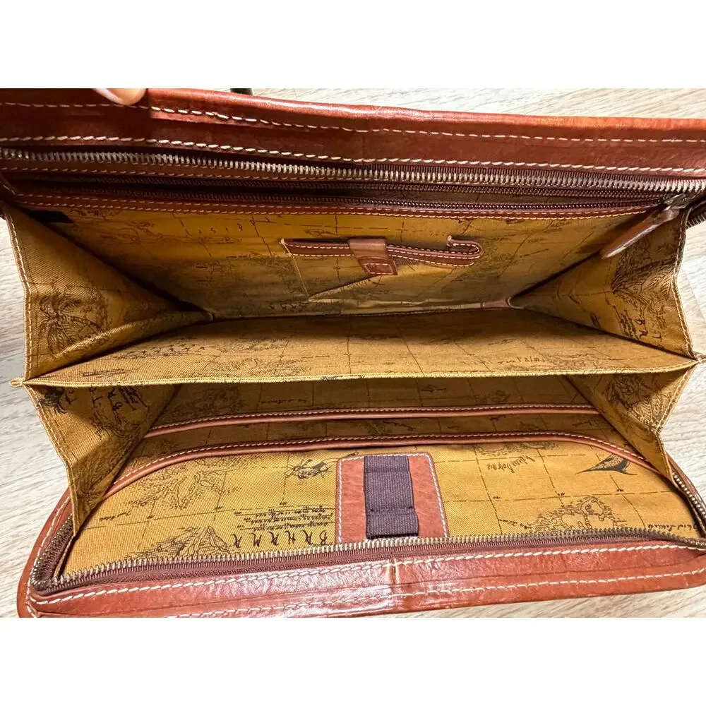 Vintage Tommy Bahama Leather/Canvas Portfolio Brief Folder